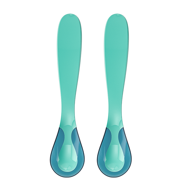 High quality baby temperature sensitive silicone baby feeding spoon