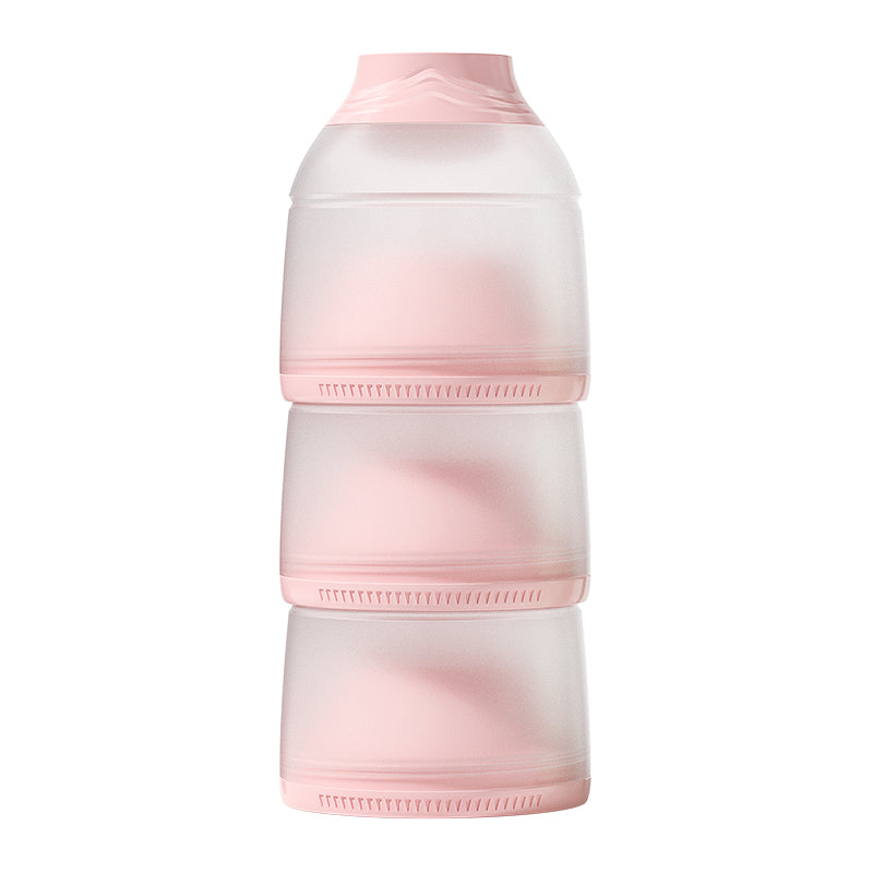 Portable travel bpa free cartoon round shape formula portable baby food milk powder box for babies