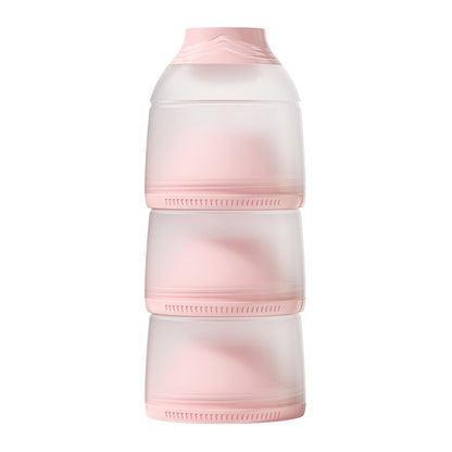 Portable travel bpa free cartoon round shape formula portable baby food milk powder box for babies