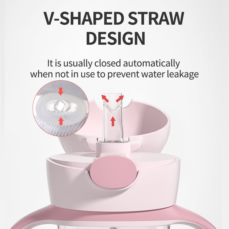 Bpa Free children's water cup anti leakage drop baby learning to drink baby water bottle with straw kids