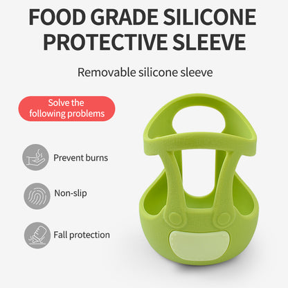 High Quality OEM Factory 240ml Smart Baby Glass Baby Milk Feeding Bottle For 6-36 Months