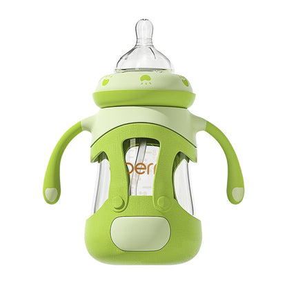 High Quality OEM Factory 240ml Smart Baby Glass Baby Milk Feeding Bottle For 6-36 Months