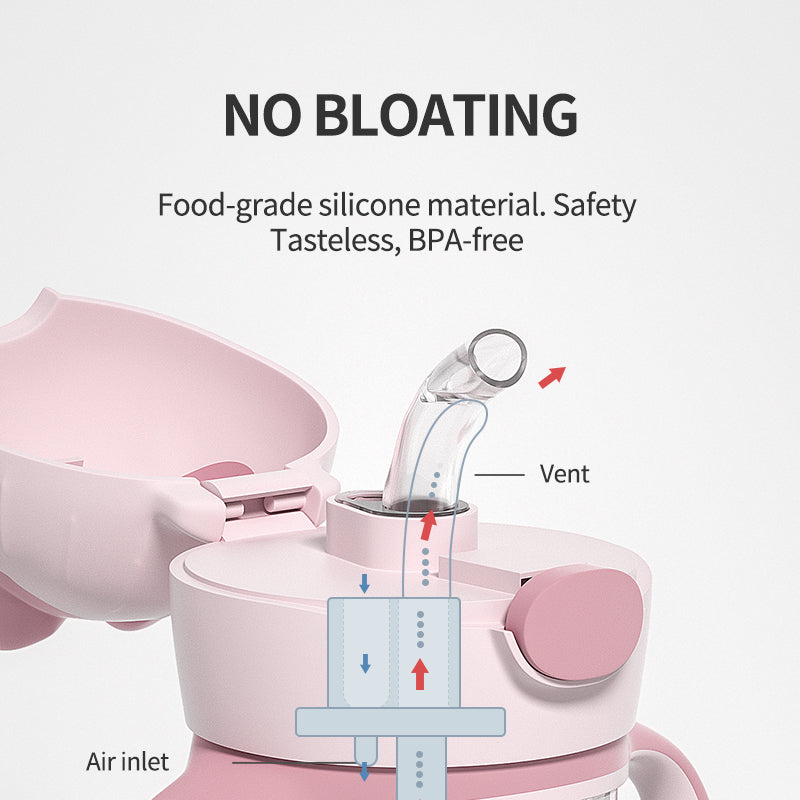 Bpa Free children's water cup anti leakage drop baby learning to drink baby water bottle with straw kids
