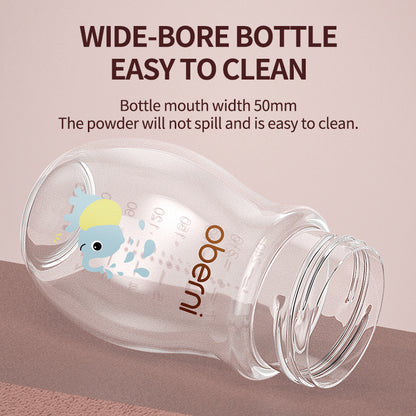 PP Wide Bore Anti Drop Straw Handle Plastic Neonatal Silicone Newborn Baby Milk Bottle for Children