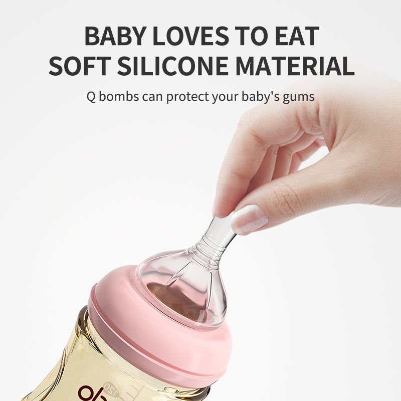 PPSU Imitated Breast Baby Milk Bottle Anti bloating 0-6 Newborn Baby Bottle With Resistant to Falling