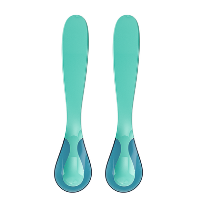High quality baby temperature sensitive silicone baby feeding spoon